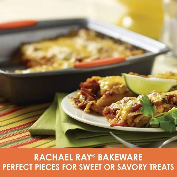 imageRachael Ray Yum o Nonstick Bakeware Baking Pan  Nonstick Cake Pan Square  9 Inch GraySquare