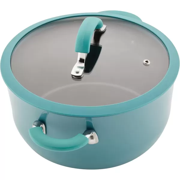 imageRachael Ray Cook  Create Nonstick CookwarePots and Pan Set 10 Piece Agave Blue