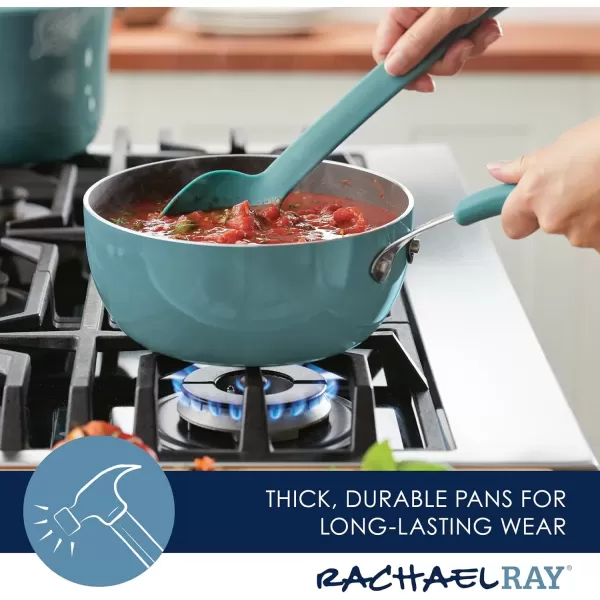 imageRachael Ray Cook  Create Nonstick Saucier PanSaucepan 3 Quart Agave BlueAgave Blue