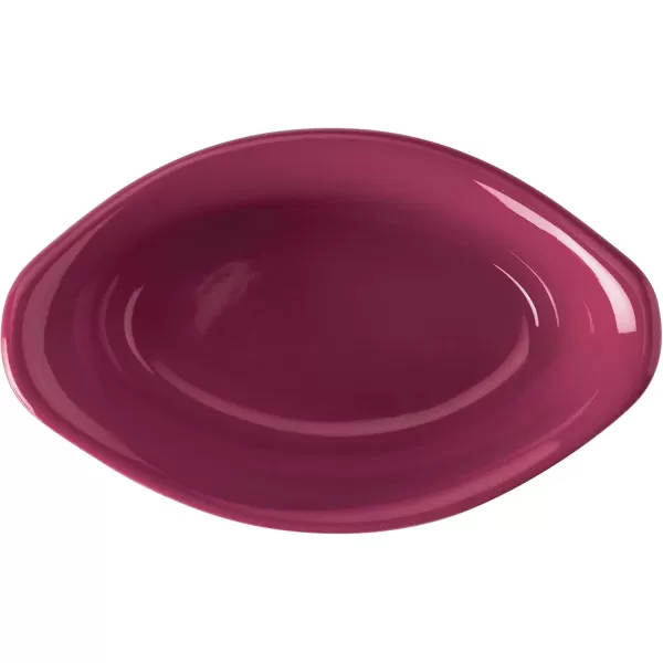 imageRachael Ray Solid Glaze Ceramics Dipping Cups  Ramekin Set for Snacks Desserts and More Oval  4 Piece BurgundyBurgundy