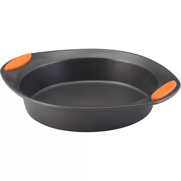 imageRachael Ray 55673 Nonstick Bakeware Set with Grips includes Nonstick Bread Pan Baking Pans and Cake Pans  5 Piece Gray with Orange Grips