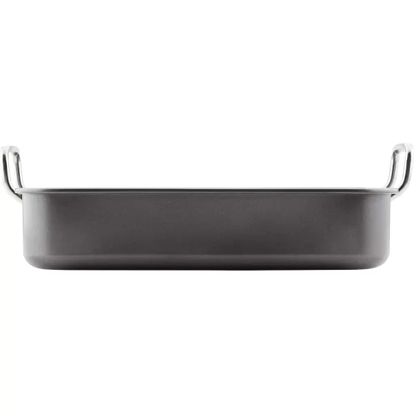 imageRachael Ray Bakeware Nonstick RoasterRoasting Pan with Reversible Rack 165 Inch x 135 Inch GrayRoasting Pan