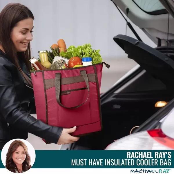 imageRachael Ray Chillout Cooler Bag Insulated Cooler Bag Soft Cooler Bag Cooler Bags Insulated Leak Proof Cooler Bags Insulated for Travel Portable Cooler Bag Soft Sided Cooler BagBurgundy
