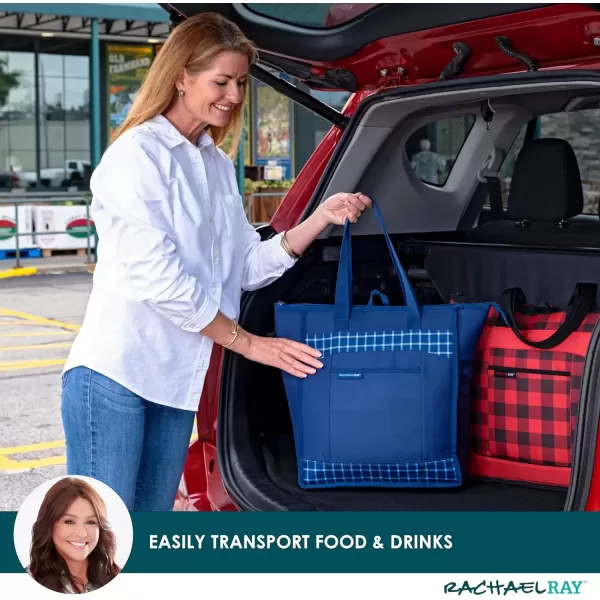 imageRachael Ray Chillout Cooler Bag Insulated Cooler Bag Soft Cooler Bag Cooler Bags Insulated Leak Proof Cooler Bags Insulated for Travel Portable Cooler Bag Soft Sided Cooler BagBlue Gingham