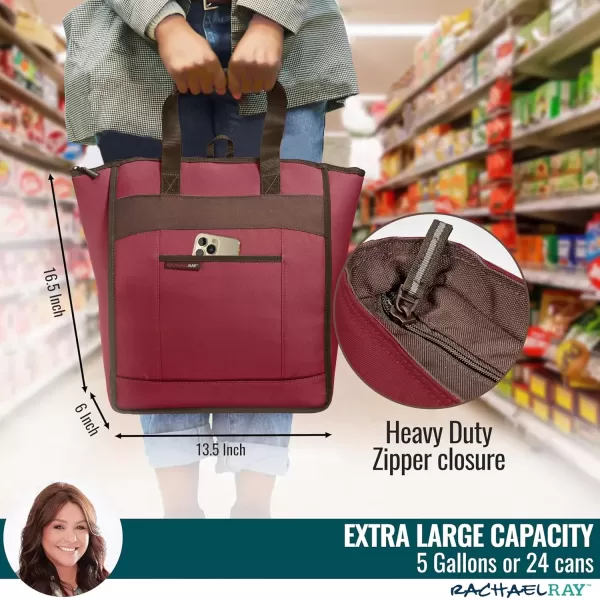 imageRachael Ray Chillout Cooler Bag Insulated Cooler Bag Soft Cooler Bag Cooler Bags Insulated Leak Proof Cooler Bags Insulated for Travel Portable Cooler Bag Soft Sided Cooler BagBurgundy