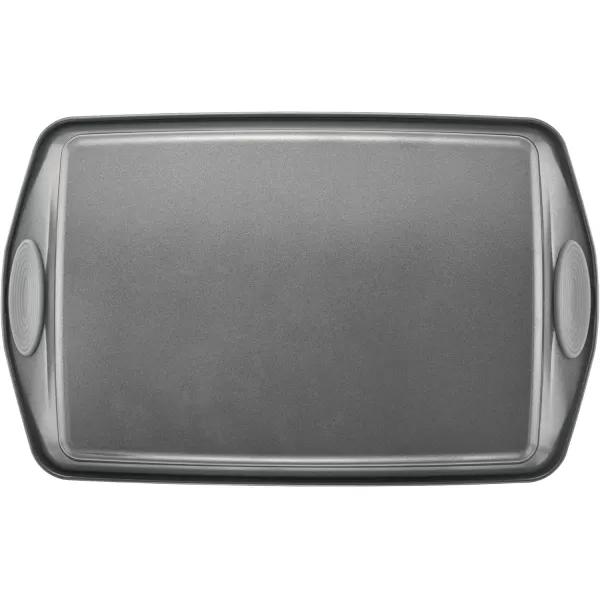 imageRachael Ray Nonstick Bakeware Set with Grips Nonstick Cookie Sheets  Baking Sheets  3 Piece Gray with Sea Salt Gray Grips
