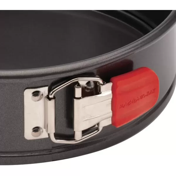 imageRachael Ray Oven Lovin Nonstick Bakeware Springform Baking Pan With Grips  Nonstick Springform Cake Pan With Grips  Nonstick Cheesecake Pan With Grips Round  9 Inch GrayGray with Red