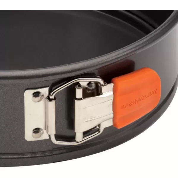 imageRachael Ray Oven Lovin Nonstick Bakeware Springform Baking Pan With Grips  Nonstick Springform Cake Pan With Grips  Nonstick Cheesecake Pan With Grips Round  9 Inch GrayGray with Orange