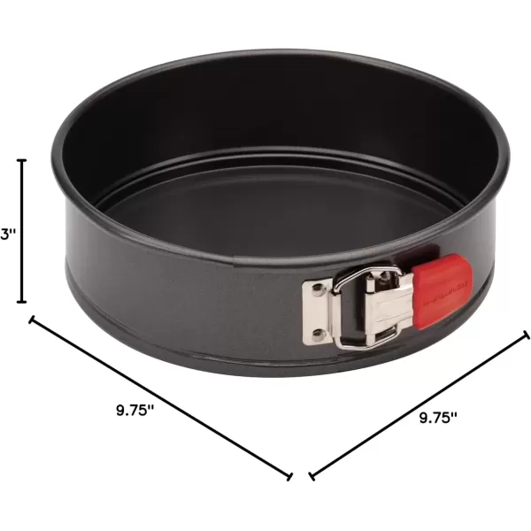 imageRachael Ray Oven Lovin Nonstick Bakeware Springform Baking Pan With Grips  Nonstick Springform Cake Pan With Grips  Nonstick Cheesecake Pan With Grips Round  9 Inch GrayGray with Red