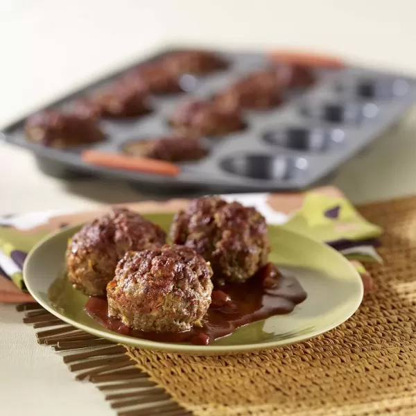 imageRachael Ray Yumo Nonstick 24Cup Mini Muffin Tin With Grips  Nonstick 24Cup Mini Cupcake Tin With Grips  24 Cup Gray with Marine Blue GripsOrange Grips