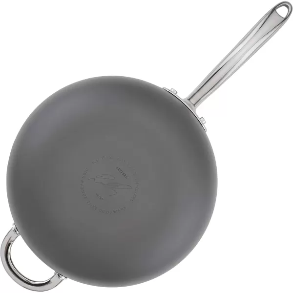 imageRachael Ray 80090 Professional Hard Anodized Nonstick Cookware Oval Pasta PotBraiser 8 Quart  Gray4 Quarts