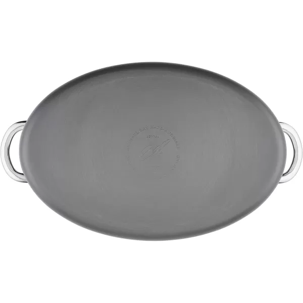 imageRachael Ray 80090 Professional Hard Anodized Nonstick Cookware Oval Pasta PotBraiser 8 Quart  Gray8 Quarts