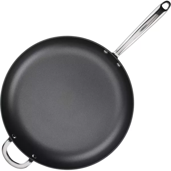 imageRachael Ray 80090 Professional Hard Anodized Nonstick Cookware Oval Pasta PotBraiser 8 Quart  GraySkillet 14Inch