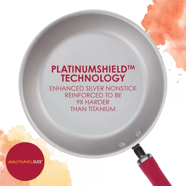 imageRachael Ray Create Delicious Aluminum Nonstick Steam Set 3Quart Red Shimmer