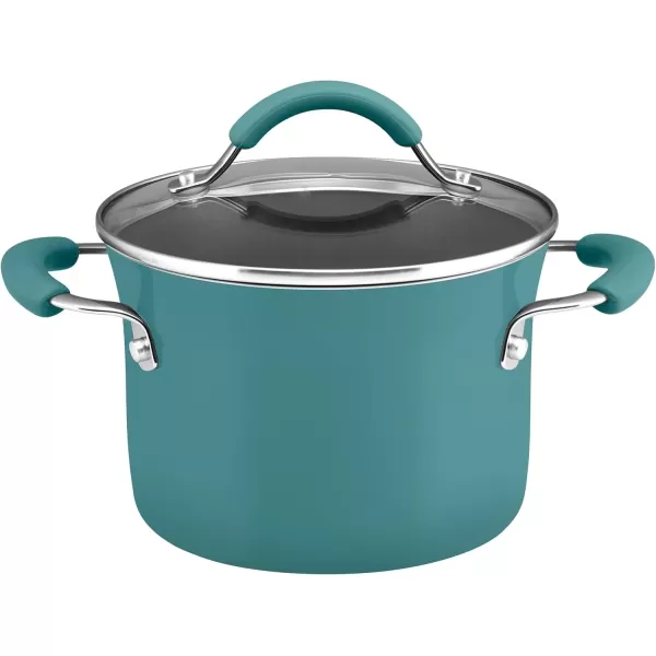 imageRachael Ray Cucina Hard Porcelain Enamel Nonstick MultiPot  Steamer Set 3Quart Agave Blue  16799Agave Blue