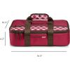 imageRachael Ray Lasagna Lugger Thermal Insulated Casserole Carrier for Hot or Cold Food Lugger Tote for Pockluck Parties Picnic and Cookouts Fits 9quot x 13quot Baking Dish Sea Salt GreyBurgundy