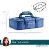 imageRachael Ray Lasagna Lugger Thermal Insulated Casserole Carrier for Hot or Cold Food Lugger Tote for Pockluck Parties Picnic and Cookouts Fits 9quot x 13quot Baking Dish Sea Salt GreyNavy Gingham print