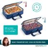 imageRachael Ray Lasagna Lugger Thermal Insulated Casserole Carrier for Hot or Cold Food Lugger Tote for Pockluck Parties Picnic and Cookouts Fits 9quot x 13quot Baking Dish Sea Salt GreyNavy Gingham print