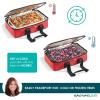 imageRachael Ray Lasagna Lugger Thermal Insulated Casserole Carrier for Hot or Cold Food Lugger Tote for Pockluck Parties Picnic and Cookouts Fits 9quot x 13quot Baking Dish Sea Salt GreyRed Buffalo Print