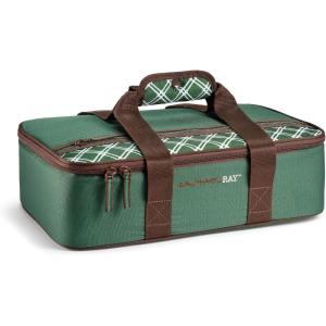imageRachael Ray Lasagna Lugger Thermal Insulated Casserole Carrier for Hot or Cold Food Lugger Tote for Pockluck Parties Picnic and Cookouts Fits 9quot x 13quot Baking Dish Sea Salt GreyForest Green