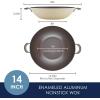 imageRachael Ray Cook  Create Nonstick Wok Pan with Side Handles Oven Safe Easy to Clean 14 Inch Almond