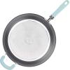 imageRachael Ray Create Delicious Deep Hard Anodized Nonstick Frying Pan  Fry Pan  Hard Anodized Skillet  1025 Inch GrayLight Blue Handle