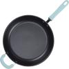 imageRachael Ray Create Delicious Deep Hard Anodized Nonstick Frying Pan  Fry Pan  Hard Anodized Skillet  1025 Inch GrayLight Blue Handle