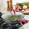 imageRachael Ray Create Delicious Deep Hard Anodized Nonstick Frying Pan  Fry Pan  Hard Anodized Skillet  1025 Inch GrayRed Handle