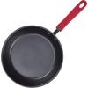 imageRachael Ray Create Delicious Deep Hard Anodized Nonstick Frying Pan  Fry Pan  Hard Anodized Skillet  1025 Inch GrayRed Handle