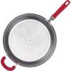 imageRachael Ray Create Delicious Deep Hard Anodized Nonstick Frying Pan  Fry Pan  Hard Anodized Skillet  1025 Inch GrayRed Handle
