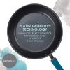 imageRachael Ray Create Delicious Deep Hard Anodized Nonstick Frying Pan  Fry Pan  Hard Anodized Skillet  1025 Inch GrayTeal Handle