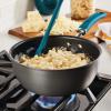 imageRachael Ray Create Delicious Hard Anodized Nonstick SauteAll Purpose Pan with Lid 3 Quart  Gray With Teal Handles
