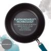 imageRachael Ray Create Delicious Hard Anodized Nonstick SauteAll Purpose Pan with Lid 3 Quart  Gray With Teal Handles