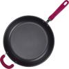imageRachael Ray Twin Pack Hard Anodized Aluminum Skillet Set 95 ampamp 1175Inch Light BlueGray with Burgundy Handle