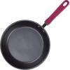 imageRachael Ray Twin Pack Hard Anodized Aluminum Skillet Set 95 ampamp 1175Inch Light BlueGray with Burgundy Handles