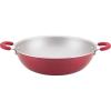 imageRachael Ray Create Delicious Nonstick WokStir Fry PanWok Pan  1425 Inch Teal Blue ShimmerRed Shimmer