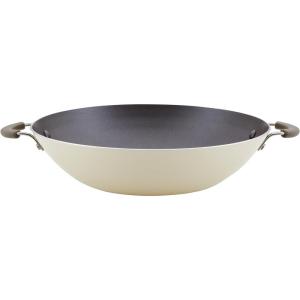 imageRachael Ray Cook  Create Nonstick Wok Pan with Side Handles Oven Safe Easy to Clean 14 Inch Almond