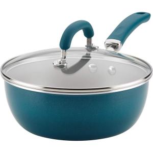 imageRachael Ray Create Delicious Nonstick SauteAll Purpose Pan with Lid 3 Quart  Teal Shimmer teal shimmer blueTeal Shimmer Blue
