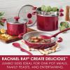 imageRachael Ray 8Piece Aluminum Cookware Set Teal ShimmerRed Shimmer