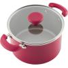 imageRachael Ray 8Piece Aluminum Cookware Set Teal ShimmerRed Shimmer