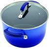 imageRachael Ray Brights Nonstick Cookware Pots and Pans Set 14 Piece Sea Salt GrayBlue Gradient