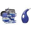 imageRachael Ray Brights Nonstick Cookware Pots and Pans Set 14 Piece Sea Salt GrayBlue Gradient