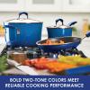 imageRachael Ray Brights Nonstick Cookware Pots and Pans Set 14 Piece Sea Salt GrayBlue Gradient
