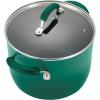 imageRachael Ray Brights Nonstick Cookware Pots and Pans Set 14 Piece Sea Salt GrayFennel Gradient