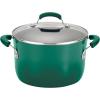 imageRachael Ray Brights Nonstick Cookware Pots and Pans Set 14 Piece Sea Salt GrayFennel Gradient