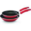 imageRachael Ray Brights Nonstick Cookware Pots and Pans Set 14 Piece Sea Salt GrayRed Gradient