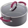imageRachael Ray Create Delicious Hard Anodized Nonstick Cookware Pots and Pans Set 11 Piece Burgundy HandlesBurgundy Handles
