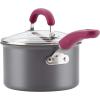 imageRachael Ray Create Delicious Hard Anodized Nonstick Cookware Pots and Pans Set 11 Piece Burgundy HandlesBurgundy Handles