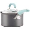 imageRachael Ray Create Delicious Hard Anodized Nonstick Cookware Pots and Pans Set 11 Piece Burgundy HandlesLight Blue Handles