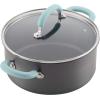 imageRachael Ray Create Delicious Hard Anodized Nonstick Cookware Pots and Pans Set 11 Piece Burgundy HandlesLight Blue Handles